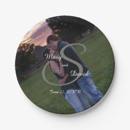 Foto met Monogram Wedding Papieren Bordje