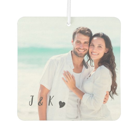 Foto met naam initialen luchtverfrisser (Voorkant)