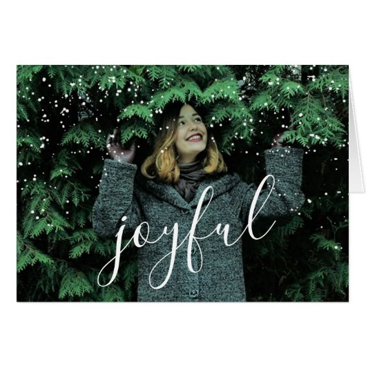 Foto, met naam, vrolijk, kerstkaart (Voorkant Horizontaal)