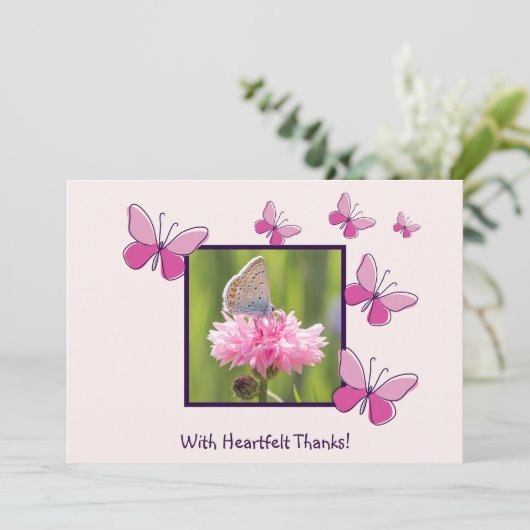  foto met oprechte Bedankt! bedankkaart Kaart (Staand voorkant)
