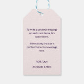 foto met oprechte Bedankt! Dank je Cadeaulabel (Achterkant)