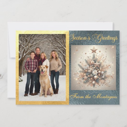 Foto met Pearl Christmas Design Feestdagenkaart (Voorkant)