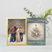 Foto met Pearl Christmas Design Feestdagenkaart (Staand voorkant)