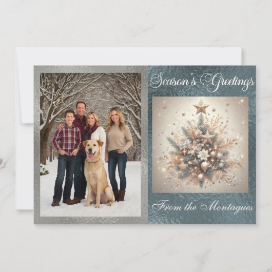 Foto met Pearl Christmas Design Feestdagenkaart (Voorkant)