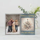 Foto met Pearl Christmas Design Feestdagenkaart (Staand voorkant)