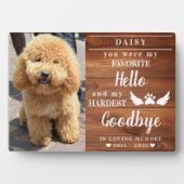 Foto met pootafdrukken huisdier-herdenking 'Ter na Fotoplaat (voorkant)