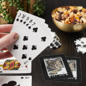 Foto met pootafdrukken van de beste kattenvader te pokerkaarten (Insitu)