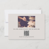 Foto met QR Code Elegant Gold script Bedankkaart (Achterkant)