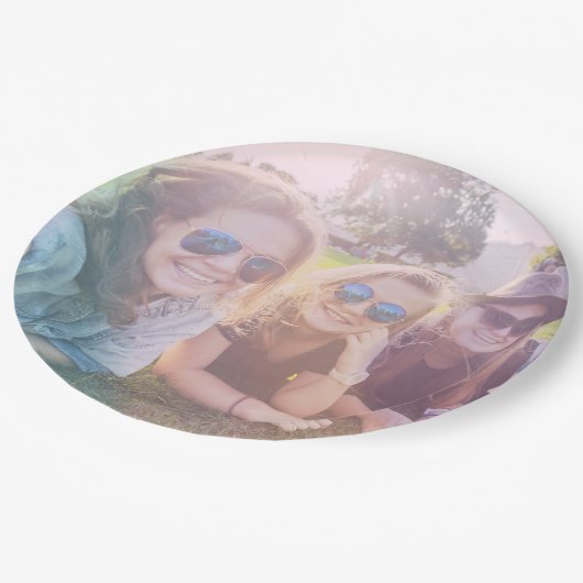 Foto met Regenboogoverlay-effect Papieren Bordje (Gekanteld)