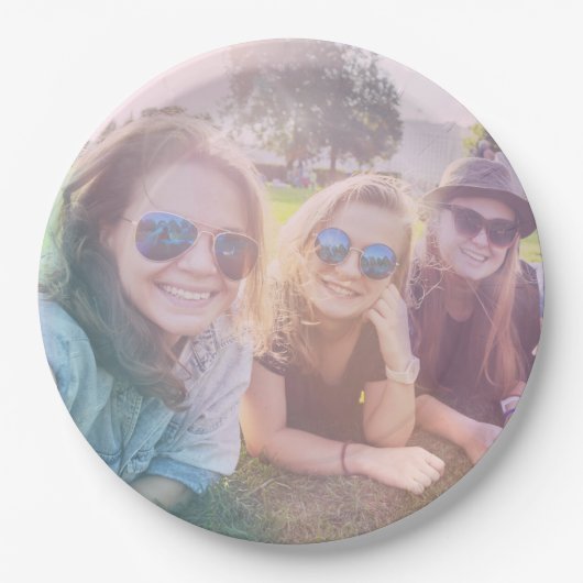 Foto met Regenboogoverlay-effect Papieren Bordje (Voorkant)