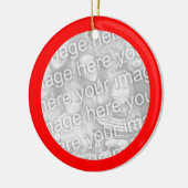 Foto met rode rand keramisch ornament (Links)