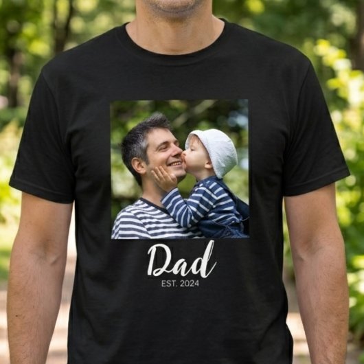 Foto met script 'Dad Established' T-shirt