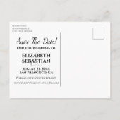Foto met Sparkles Cute Wedding Save the Date Aankondigingskaart (Achterkant)