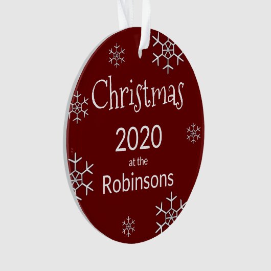 Foto met speciale kerstboom van 2020 ornament (voorkant)