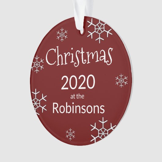 Foto met speciale kerstboom van 2020 ornament (voorkant)