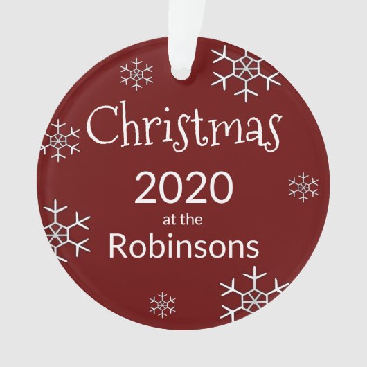Foto met speciale kerstboom van 2020 ornament (voorkant)