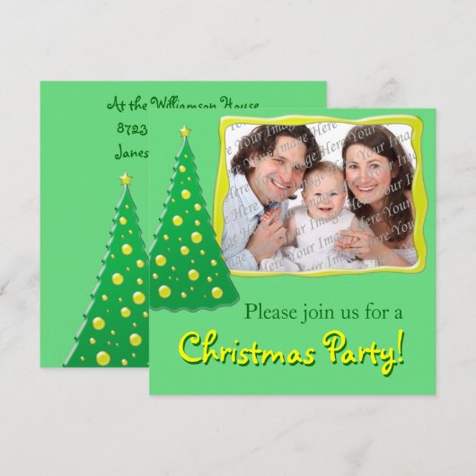 Foto met speciale kerstfeestdagen kaart (Voorkant / Achterkant)