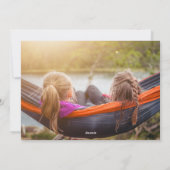 Foto met speciale kerstfeestkaart feestdagenkaart (Achterkant)