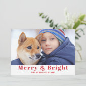 Foto met speciale kerstfeestkaart feestdagenkaart (Staand voorkant)