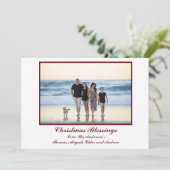 Foto met speciale kerstkaart, rood (Staand voorkant)