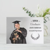 Foto met takken - Afstudeeraankondiging Aankondiging (Staand voorkant)