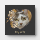 Foto met tekst en hartvormige lijst en standaard a fotoplaat (Voorkant)