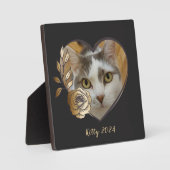 Foto met tekst en hartvormige lijst en standaard a fotoplaat (Voorkant)