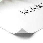 Foto met tekst in moderne script voor een rouwkaar poster (Hoek)