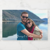 Foto met tekst op onderste mini-liquorlabels likeurfles etiket (Enkel label)