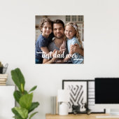 Foto met tekst Vaderdag Beste Papa Ooit Poster (Thuiskantoor)