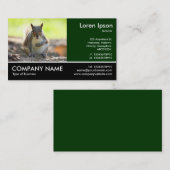 Foto met voetnoten - Grijze eekhoorn Visitekaartje (Voorkant / Achterkant)