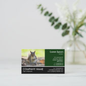 Foto met voetnoten - Grijze eekhoorn Visitekaartje (Staand voorkant)