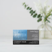 Foto met voettekst - 60-pc grijs - blauw water visitekaartje (Staand voorkant)