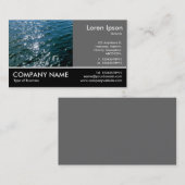 Foto met voettekst - 60-pc grijs - mousserend wate visitekaartje (Voorkant / Achterkant)