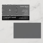 Foto met voettekst - 60 pc grijs - spiraal visitekaartje (Voorkant / Achterkant)