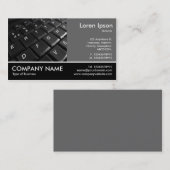 Foto met voettekst - 60-pc grijs - toetsenbord visitekaartje (Voorkant / Achterkant)