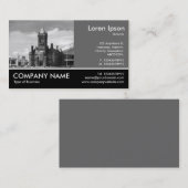 Foto met voettekst - 60 pc grijs - visitekaartje (Voorkant / Achterkant)