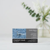 Foto met voettekst - 60pc Gray - Zwan Visitekaartje (Staand voorkant)