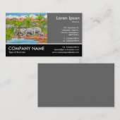 Foto met voettekst - 60pc grijs - Elephants Visitekaartje (Voorkant / Achterkant)