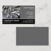 Foto met voettekst - 60pc grijs - Fractal Shells Visitekaartje (Voorkant / Achterkant)