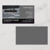 Foto met voettekst - 60pc grijs - Pleasure Boat Visitekaartje (Voorkant / Achterkant)