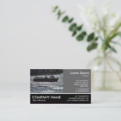 Foto met voettekst - 60pc grijs - Pleasure Boat Visitekaartje (Staand voorkant)