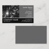 Foto met voettekst - 60pc grijs - Sun Through Tree Visitekaartje (Voorkant / Achterkant)