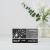 Foto met voettekst - 60pc grijs - Sun Through Tree Visitekaartje (Staand voorkant)