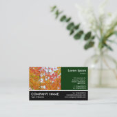 Foto met voettekst - DK Green - Autumn Leaves Visitekaartje (Staand voorkant)