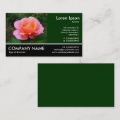Foto met voettekst - Dk Green - Roze Rose Visitekaartje (Voorkant / Achterkant)