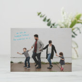 Foto met volledig kader en modern ontwerp feestdagenkaart (Staand voorkant)