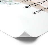 Foto met welkomstteken voor weduwschap met kalligr poster (Hoek)