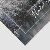 Foto met winterlandschap tissuepapier (Detail)