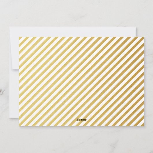 Foto met witte en gouden strepen voor seizoensgroe feestdagenkaart (Achterkant)